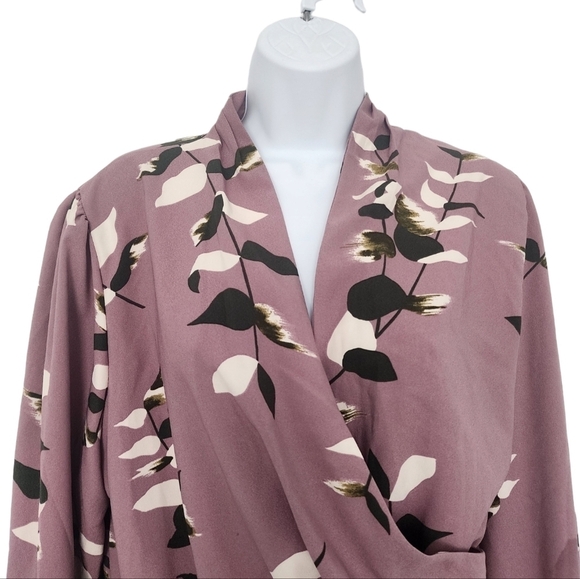 A New Day Womens Floral Long Sleeve Wrap Midi Dress in Size Small. - Picture 7 of 12